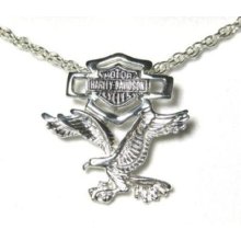 HarleyÂ® StamperÂ® Womens Eagle B&s Necklace Hn7088