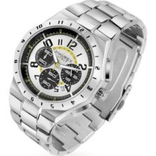 Haurex Designer Men's Watches, Vulcano - Stainless Steel Bracelet Chronograph Watch