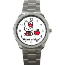 Hello Kitty 1 Unisex Silver-Tone Sports Metal Watch 23