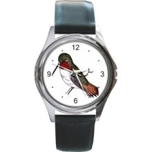 Hummingbird Bird Art Unisex New Round Wrist Watch