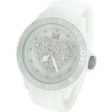 Ice Watch Crystal White Silicone Unisex Watch Lo.we.u.s.10