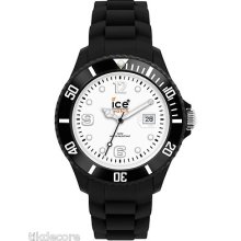 Ice Watch Si.bw.s.s.10 Unisex Black Silicone Analogue Quartz Watch Sibwss10