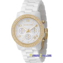 In Box Michael Kors Women's Ceramic Chronograph Watch Mk5237