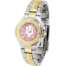 Indiana Hoosiers Competitor Ladies Watch with Mother of Pearl Dial and Two-Tone Band