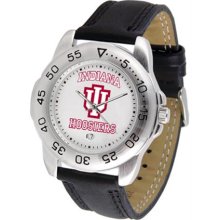 Indiana Hoosiers IU Mens Leather Sports Watch