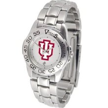 Indiana University Hoosiers Ladies Stainless Steel Wristwatch