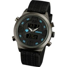 Infantry Lcd Digital Analog Dual Display Date Mens Wrist Watch Blue Black Rubber