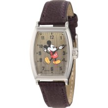 Ingersoll Disney Ind 25645 Classic Time Mickey Brown Dial Stainless Watch