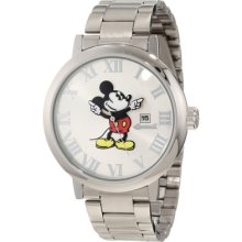 Ingersoll Disney Ind 26130 Classic Time Presentation Mickey Silver Dial Watch