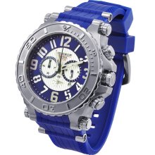 Insignum Actus Blue Steel Chronograph Wrist Watch