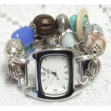 Interchangeable Watch Band - Majestic Waterfall - Chunky Beaded Interchangeable Watch, Chunky Watch, Chunky Bead Watch