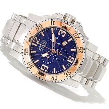 Invicta 10889 Men's Excursion Reserve Blue Dial Rose Bezel Watch