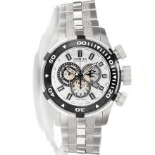 Invicta 11602 Bolt Reserve Silver Black Dial Quartz Chronograph Stainless Steel