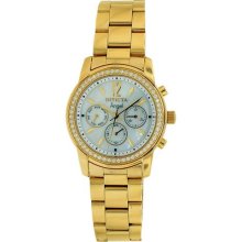 Invicta Angel GMT Diamond Accented Goldtone Ladies Watch 11771 ...