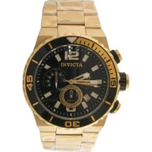 Invicta Divers Quest Chronograph Gold-tone Black Dial Mens Watch 1343