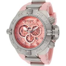 Invicta Men's 1391 Subaqua Noma Iv Chronograph Pink Dial Pink Polyurethane Watch