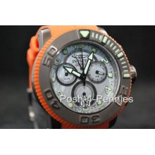 Invicta Mens Pro Diver Sea Hunter Swiss Quartz Orange Rubber Strap Watch 10694