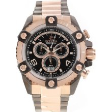 Invicta Men's Reserve Arsenal Chronograph Rose Gold Tone Stainless Steel Case and Bracelet Black Tone Dial 13019