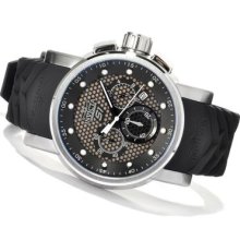 Invicta Mens S1 Rally Samurai Chronograph Black Dial Silicone Strap Watch 12139