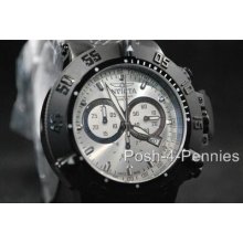 Invicta Mens Subaqua Noma Iii Chronograph Black White Silicone Strap Watch 11846