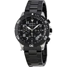 Invicta Signature Ii Chronograph Black Dial Black Pvd Steel Mens Watch 7351