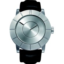 Issey Miyake TO Automatic Steel/Black Leather