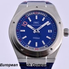 IWC Ingenieur SS Blue DialZinedine Zidane NEW