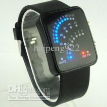 J78 New 11 Colors Led Light Digital Watch Black Lady Women Men Wrist