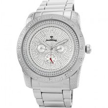 JBW Just Bling Iced Out Men's JB-8174-A Classic Stainless Steel Multi-Function Diamond Watch