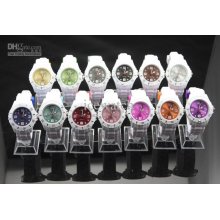 Jelly Quartz Silicone Watch 43mm Women Men Watches No Logo Without D