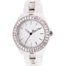 Jet Set Womens St. Tropez Plastic Watch - White Rubber Strap - White Dial - JETJ15144-131