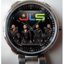 JLS Stainless Steel Analog Wrist Gift Watch