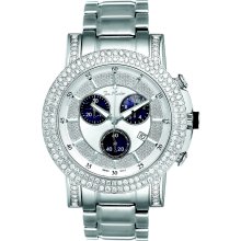 Joe Rodeo Trooper 6.00ct Diamond Steel Men's Watch JTRO4