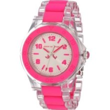 Juicy Couture Women's Rich Girl Clear Plastic Bracelet With Neon Pink MSRP $195 - Pink - Plastic