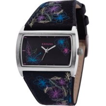 Kahuna Women's Quartz Watch With Black Dial Analogue Display And Black Plastic Or Pu Strap Kls-0277L