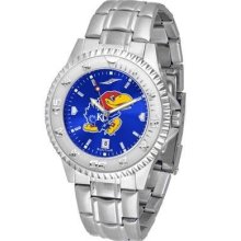 Kansas Jayhawks Competitor Blue AnoChrome Steel Watch