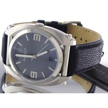 Kenneth Cole Men's Blue Dial Leather Watch W/date