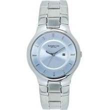 Kenneth Cole Reaction Watch Silver Luminous Glow Stainless Steel Band Kc3342