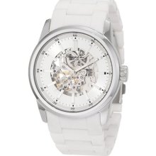 Kenneth Cole York Men's Kc9120 Automatic White Silver Exhibition Dial Watch