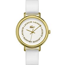 Lacoste White Leather Strap Ladies Watch 2000623