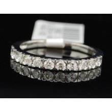 Ladies 14k White Gold Wedding Band .33c Diamond Ring