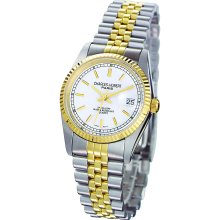 Ladies Charles Hubert IP-plated Two-tone Off White 25mm Dial Watch