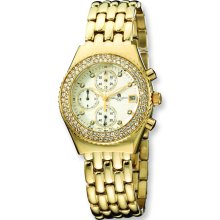 Ladies Charles Hubert IP-plated Stainless Steel Crystal Watch