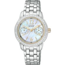 Ladies' Citizen Silhouette Crystal Mother of Pearl Dial Watch