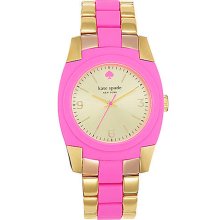 Ladiesâ€™ Gold-Tone & Pink Quartz Watch