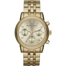 Ladies' Michael Kors Mid-Size Ritz Chronograph Glitz Watch