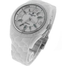 Ladies' Perrelet Classic Eve A2041/a Automatic White Ceramic Rubber Watch