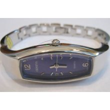 Ladies Rectangular Geneva Watch, Purple Dial