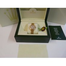 Ladies Rolex Datejust 18ct Gold Diamond Dial & Bezel