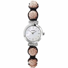 Ladies Sekonda Crystalla Beaded Black Cord Watch 4714 Rrp Â£59.99